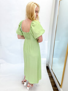 Giselle Green Midi Dress