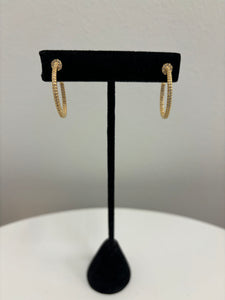 Rayne Gold Rhinestone Hoops
