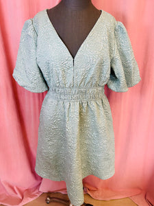 Sailor Sage Rose Print Dress-PLUS