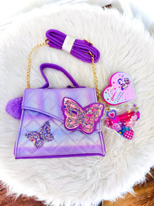 Hot Focus Fancy Crossbody Handbag - Tie Die Butterfly