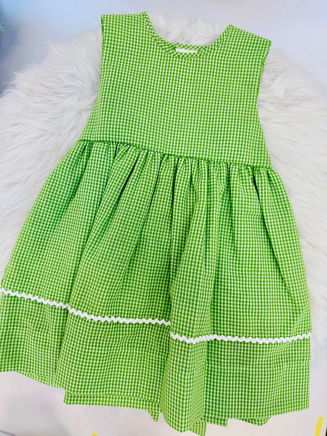 Green Seersucker Dress