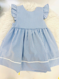 Light Blue Seersucker Sundress