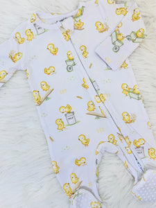 Baby Chicks 2 Way Zipper Footie