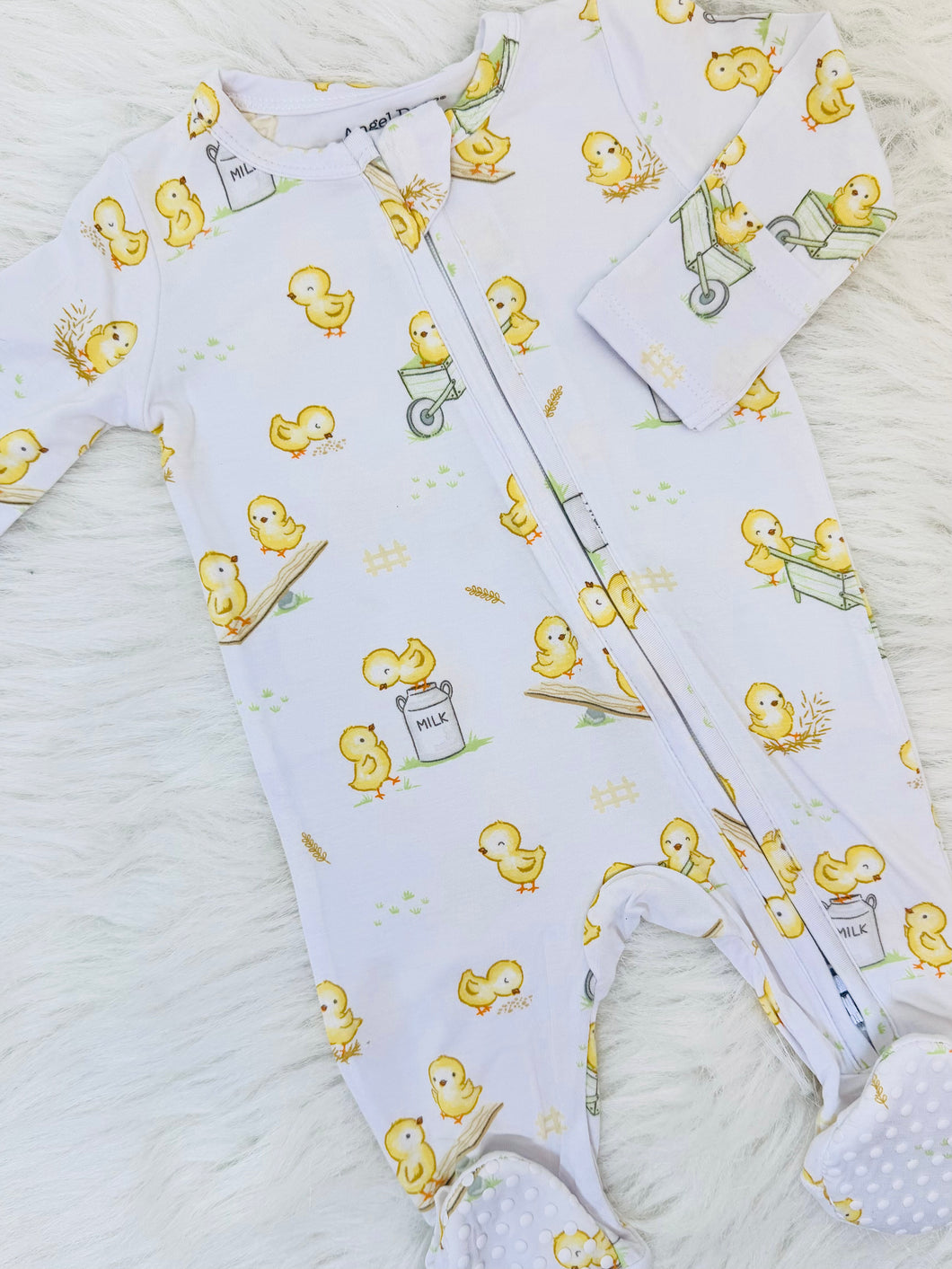 Baby Chicks 2 Way Zipper Footie