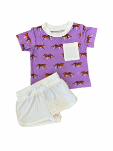 Geaux Bamboo Varsity Short Set - T-shirt & Shorts