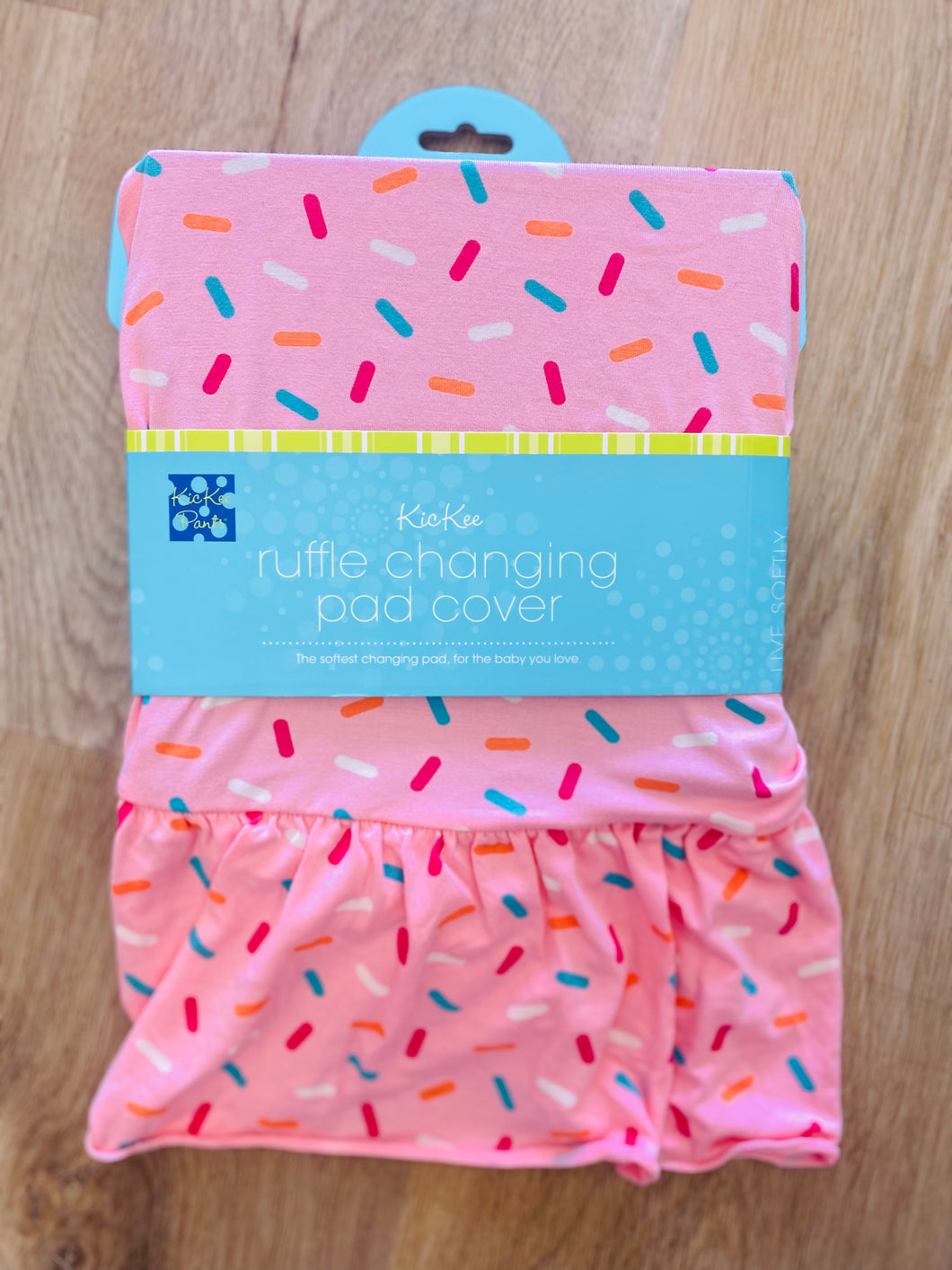 Ruffle Changing Pad Cover in Lotus Sprinkles