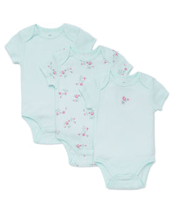 Floral Spray 3-Pack Bodysuits