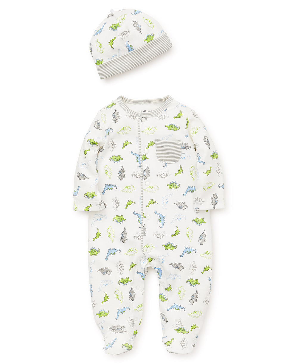 Tiny Dinos Footed One-Piece and Hat