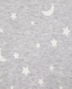 Moon & Stars Zip Footed One-Piece and Hat