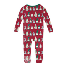 Load image into Gallery viewer, Print Convertible Sleeper with Zipper in Crimson Gnomes
