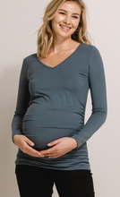 Load image into Gallery viewer, V Neck Maternity L/S Shirt
