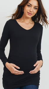 V Neck Maternity L/S Shirt