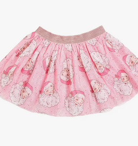 Girls Retro Santa Skirt