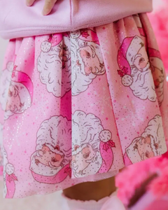 Girls Retro Santa Skirt