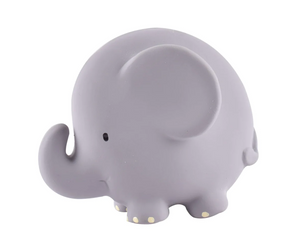 Elephant Organic Natural Rubber Rattle, Teether & Bath Toy