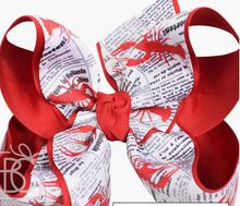 Load image into Gallery viewer, Newspaper Crawfish Bow
