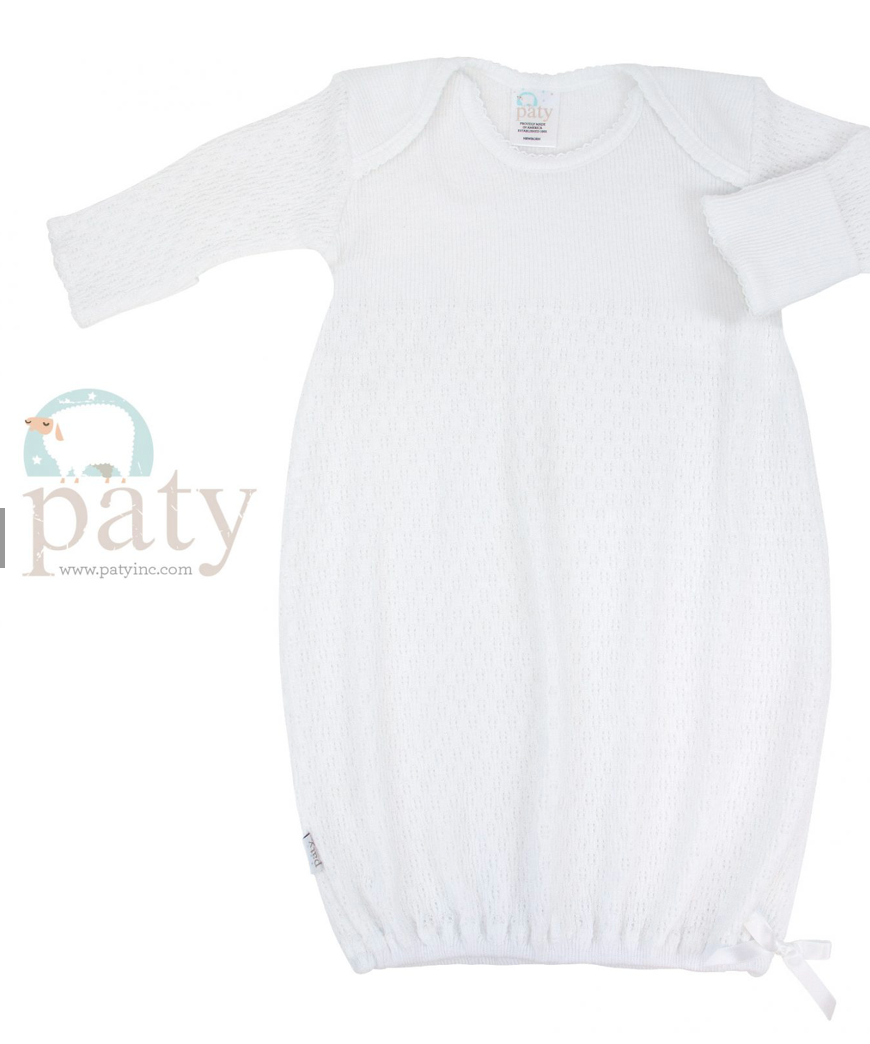 Paty Knit Overlap Shoulder Gown