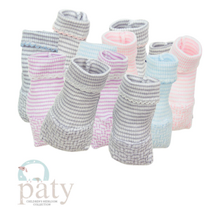 Paty Knit Booties With Trim
