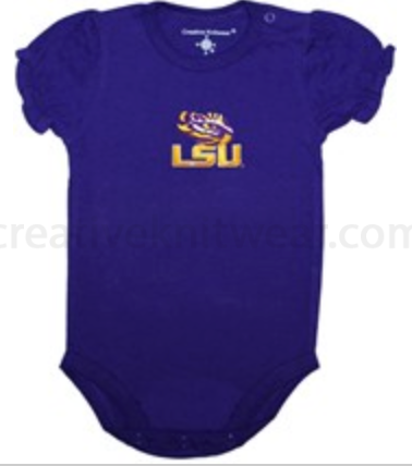 Puff Sleeve LSU Onesie