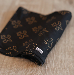 Fleur De Lis Bamboo Swaddle Blanket