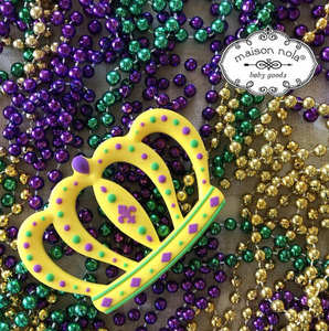 Crown Mardi Gras Silicone Teether