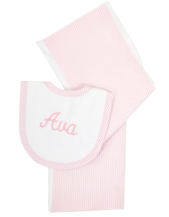 Burp & Bib Monogrammable Set