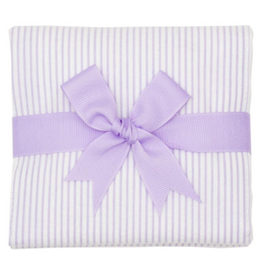 Lilac Seersucker Stripe Set Of 2 Burp Cloths