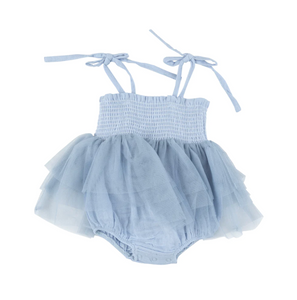 Dusty Blue Solid Muslin Tutu Bubble