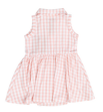 Load image into Gallery viewer, Mini Pink Gingham Tennis Tank Bodysuit Dress
