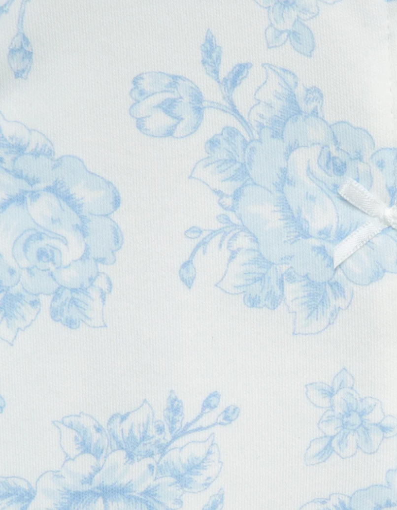 Blue Rose Receiving Blanket