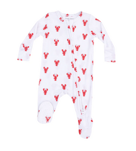 Crawfish Bamboo 2 Way Zipper Footie