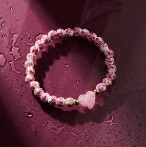 Petite Holy Water Porcelain Heart Bracelet