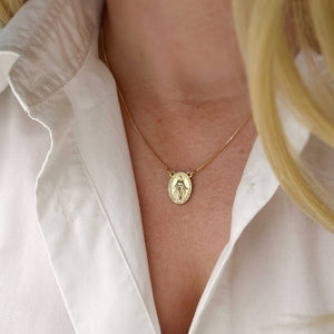 Lady of Grace Double Sided Medal Necklace