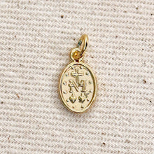 Load image into Gallery viewer, 18k Gold Filled Mini Double Sided Lady of Grace Medal Pendant
