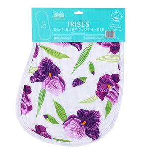 Iris Baby Burp Cloth & Bib Combo