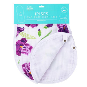 Iris Baby Burp Cloth & Bib Combo