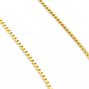 18k Gold Filled Box Chain Very Thin 0.5mm Jewelry Components