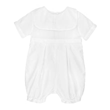 Load image into Gallery viewer, Petit Ami Embroidered Cross Christening Romper
