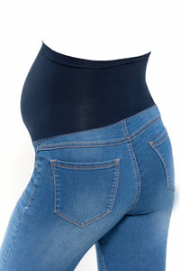 30" Maternity Slim Boot Jean w/ Bellyband in Tobias