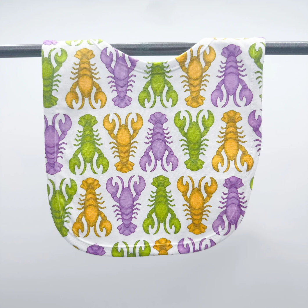 Mardi Gras Crawfish Baby Bib