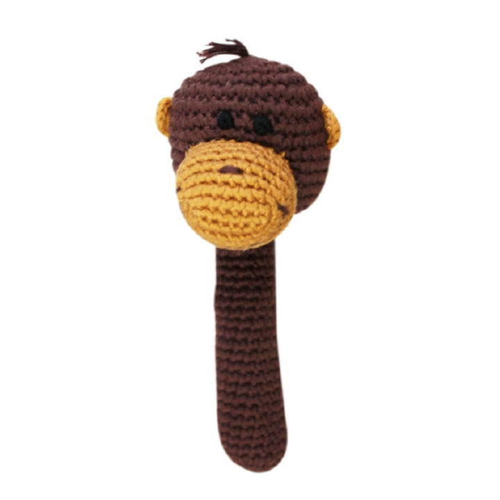 Zubels Monkey Crochet Stick Rattle