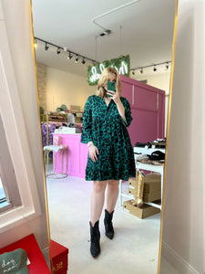 Gracie Green Leopard Dress